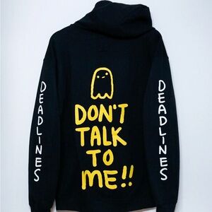 Ohmonah Deadlines Oversized Black Hoodie